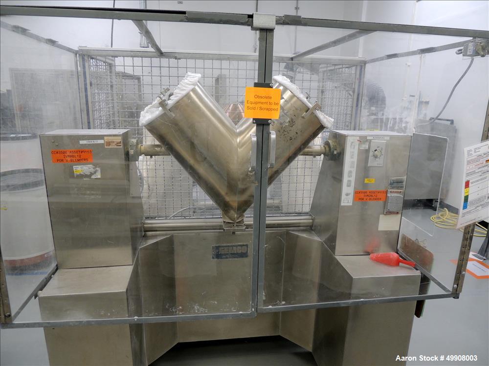Used Gemco Stainless Steel V-Blender, 1 Cubic Foot Capacity