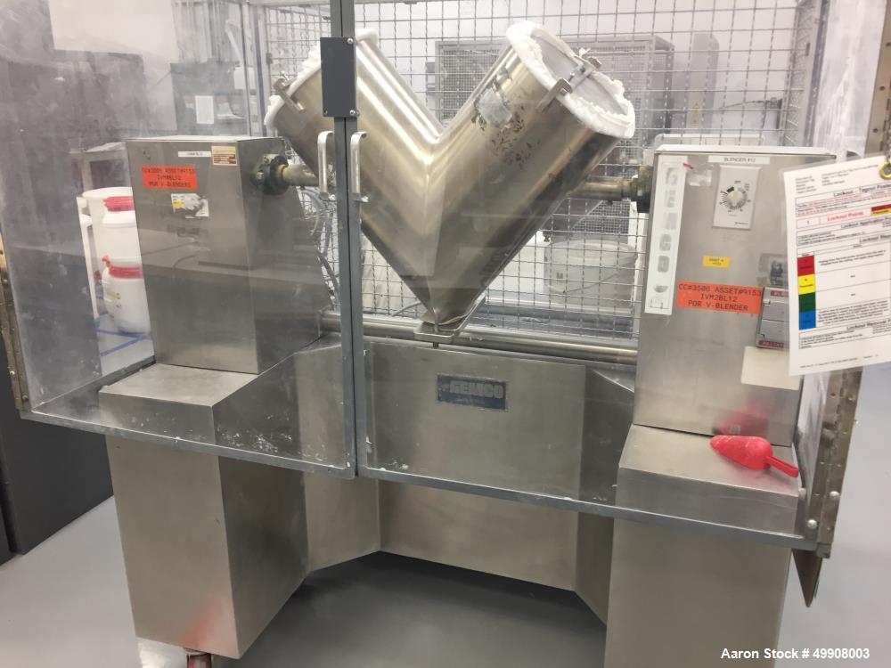 Used Gemco Stainless Steel V-Blender, 1 Cubic Foot Capacity