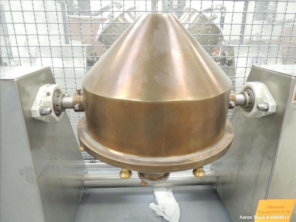 Used Gemco Double Cone Blender, Model Lab Blender, 16 and 8 Quart Capacity