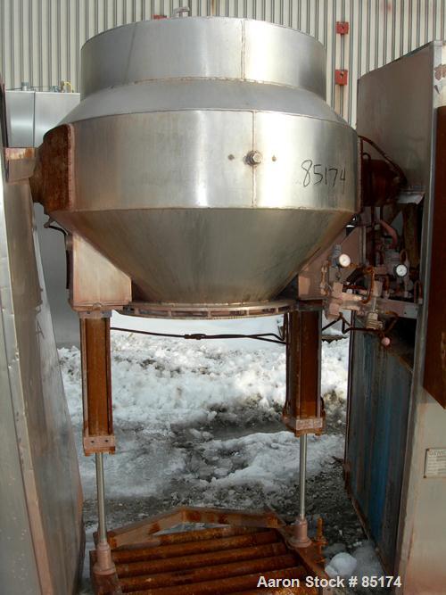 Used- Stainless Steel Gemco Double Cone Liquid Solids Blender, 10 Cubic Foot Wor