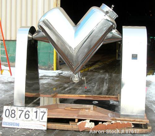 Unused-New- IMV Twin Shell Blender, Model ZKH-0.5, 7.4 Ccubic Feet Working Capacity, 304 Stainless Steel. Maximum batch load 130 kilograms (286 pounds). 24" Diameter cones. (1) Quick release cover. S...