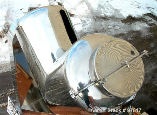 Unused-New- IMV Twin Shell Blender, Model ZKH-0.5, 7.4 Ccubic Feet Working Capacity, 304 Stainless Steel. Maximum batch load 130 kilograms (286 pounds). 24" Diameter cones. (1) Quick release cover. S...