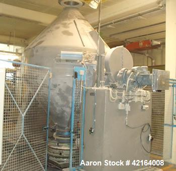 Used- Stainless Steel Klein Double Cone Mixer, 1231.2 gallon capacity