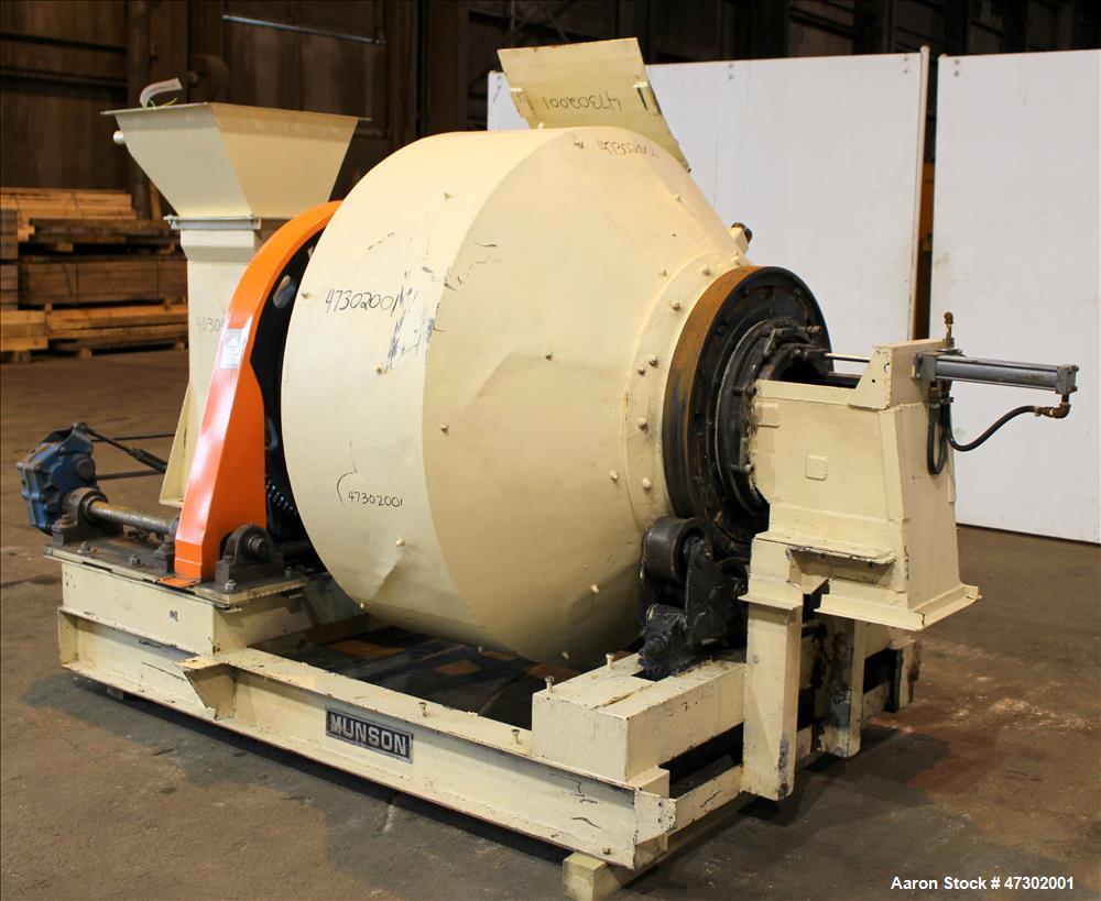 Used Munson Rotary Batch Mixer, Carbon Steel.