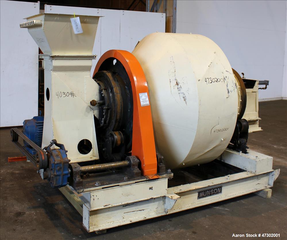 Used Munson Rotary Batch Mixer, Carbon Steel.