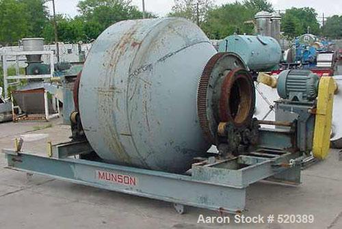USED: Munson Rotary Blender, model 7TS-60, 60 cubic feet. On steel stand with drive. 7.5 hp Allis Chalmers motor, 028/220/44...