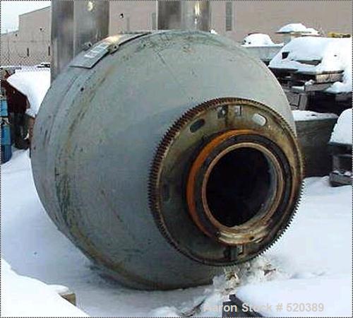 USED: Munson Rotary Blender, model 7TS-60, 60 cubic feet. On steel stand with drive. 7.5 hp Allis Chalmers motor, 028/220/440 volt. V-belt to Falk gear reducer to pinion gear. Final rpm approximately...
