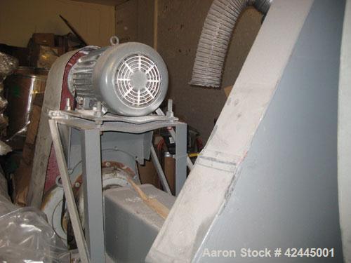 Used Munson Rotary Batch Mixer, Model 90T. 90 Cubic foot capacity, stainless steel construction. Approximate dimensions: 85" overall length x 50" overall width. Approximate 25 hp motor.