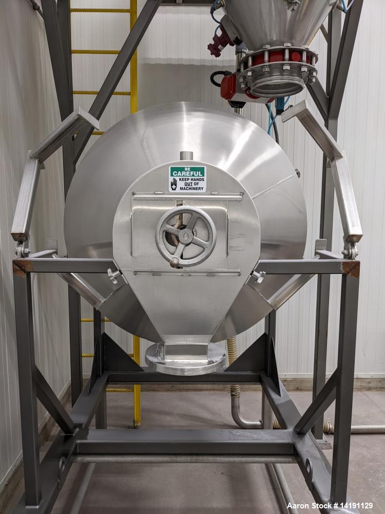 Used Munson Model MX-15, 15 Cu Ft Stainless Steel Rotary Batch Mini Mixer