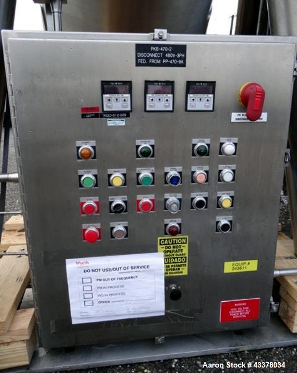 Used Stainless Steel One (1) used 75 cubic foot Patterson Kelley twin shell blender