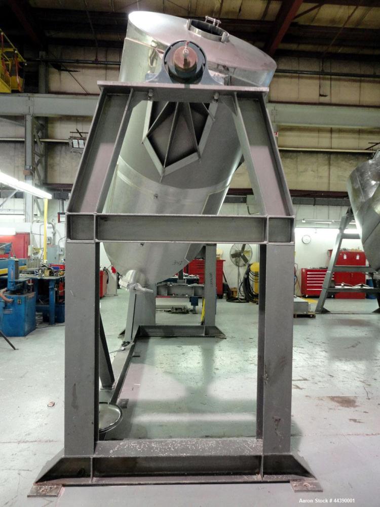 Used Stainless Steel Twin Shell Dry Blender, Approx 150 Cubic Feet Capacity