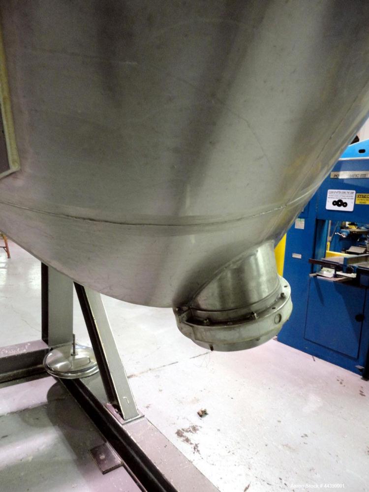 Used Stainless Steel Twin Shell Dry Blender, Approx 150 Cubic Feet Capacity