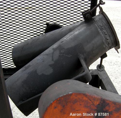 Used- Twin Shell Blender, Approximate (.10) Cubic Feet (2.5 quart) Capacity, Carbon Steel. (2) 4" Diameter x 10" deep shells...