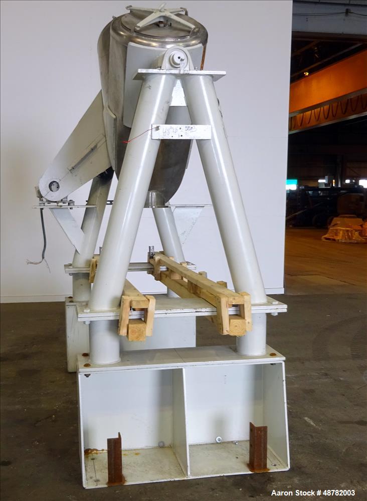 Used Patterson Kelley Cross-Flow V Blender, 10 Cubic Feet, 304 Stainless Steel.