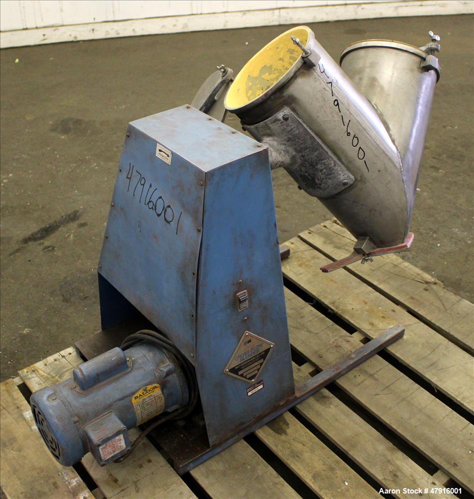 Used Patterson Kelley Twin Shell Cross Flow Blender, 16 Quart capacity, 304 Sta