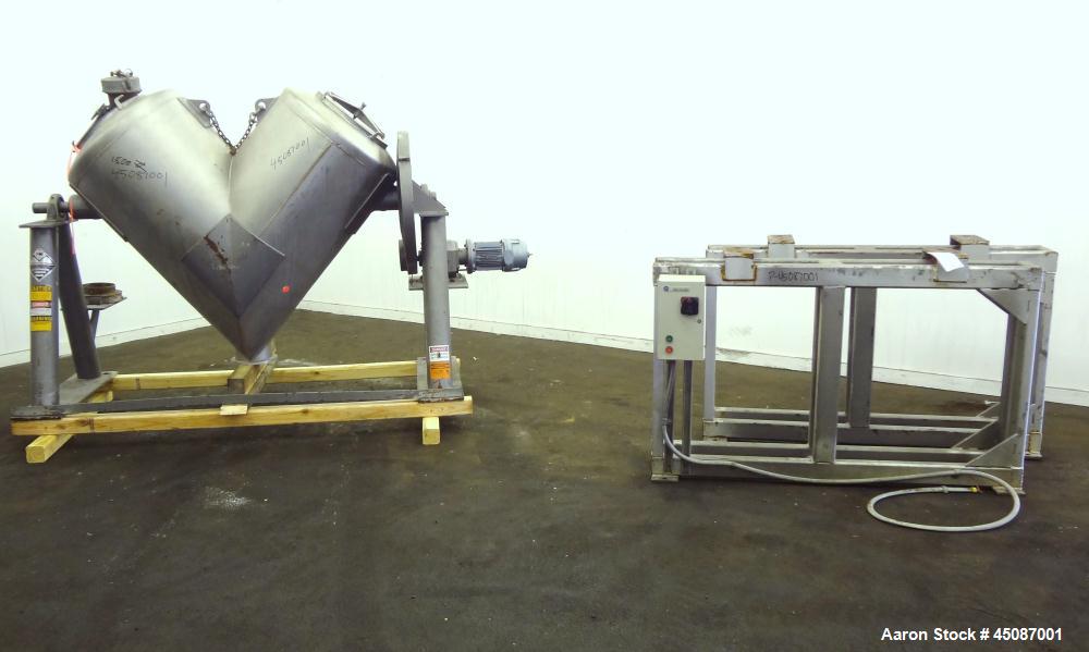 Used Stainless Steel Patterson-Kelley Twin Shell Dry Blender, 20 Cubic Feet
