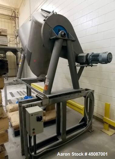 Used Stainless Steel Patterson-Kelley Twin Shell Dry Blender, 20 Cubic Feet
