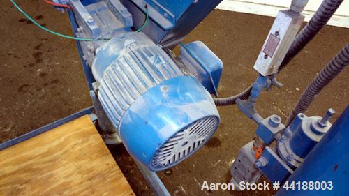 Used Patterson-Kelley Twin Shell Dry Blender, 2 Cubic Feet Capacity, 316 Stainless Steel. 325 Pounds a cubic foot maximum material density. (2) Approximate 13” diameter charge ports with quick releas...