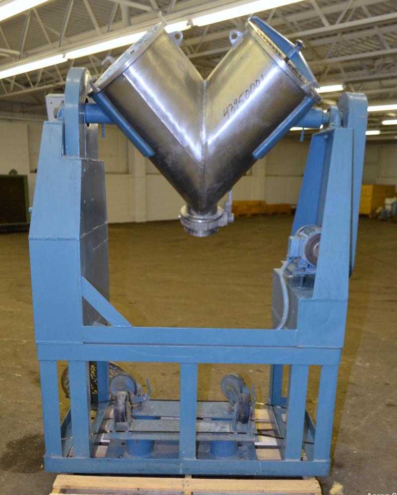 Used Stainless Steel Patterson-Kelley Twin Shell Dry Blender, 3 Cubic Feet Capacity