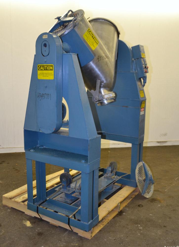Used Stainless Steel Patterson-Kelley Twin Shell Dry Blender, 3 Cubic Feet Capacity