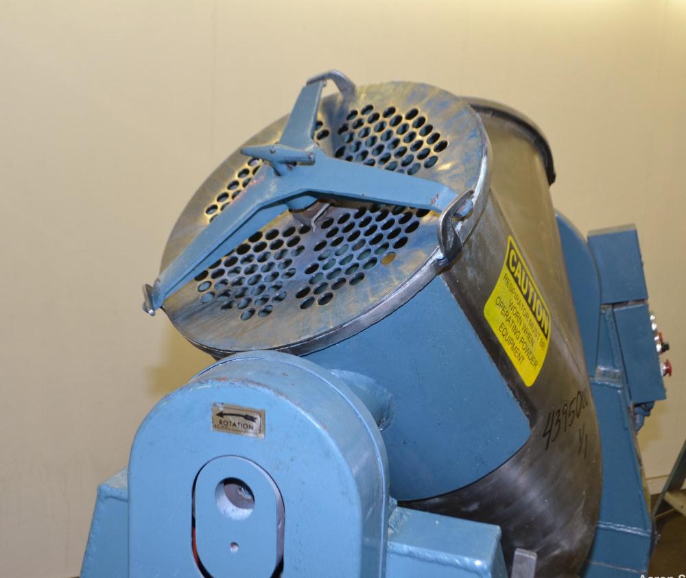 Used Stainless Steel Patterson-Kelley Twin Shell Dry Blender, 3 Cubic Feet Capacity