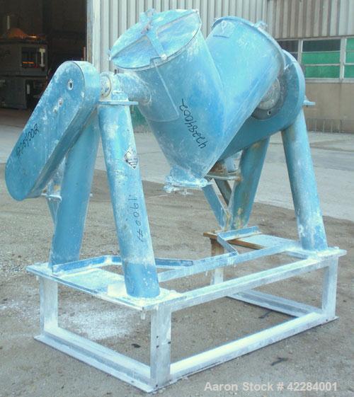 Used Patterson-Kelley Twin Shell Dry Blender, 5 cubic feet capacity, 304 stainl