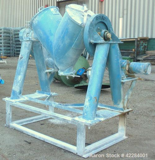 Used Patterson-Kelley Twin Shell Dry Blender, 5 cubic feet capacity, 304 stainl