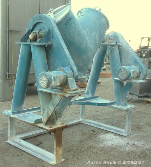 Used Patterson-Kelley Twin Shell Dry Blender, 5 cubic feet capacity, 304 stainl