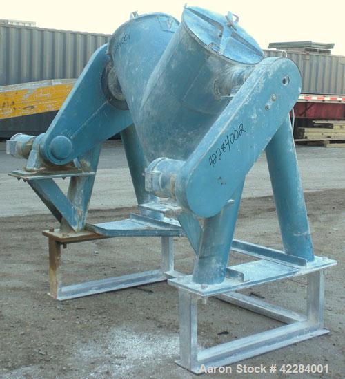 Used Patterson-Kelley Twin Shell Dry Blender, 5 cubic feet capacity, 304 stainl