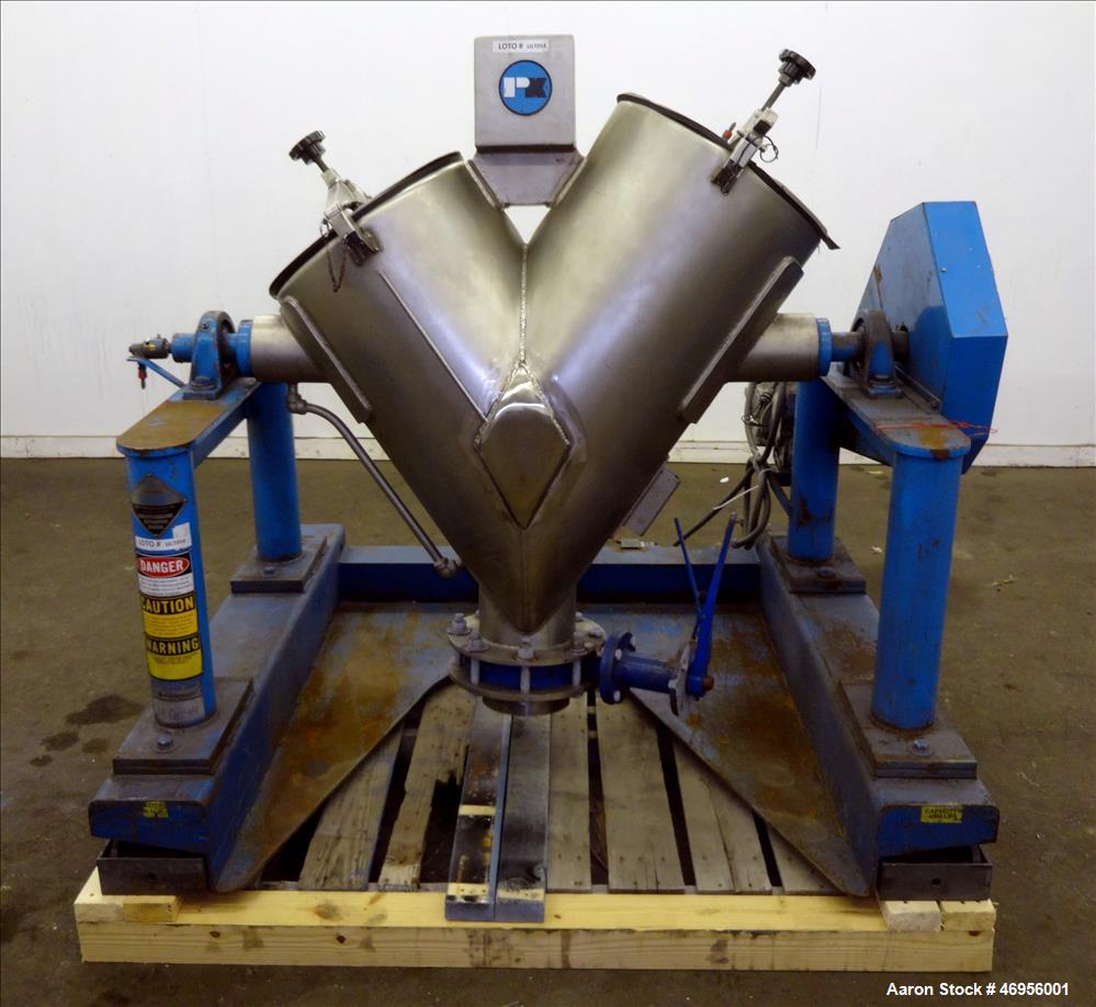 Used Patterson Kelly Twin Shell Cross Flow Blender, 5 Cubic Feet Capacity