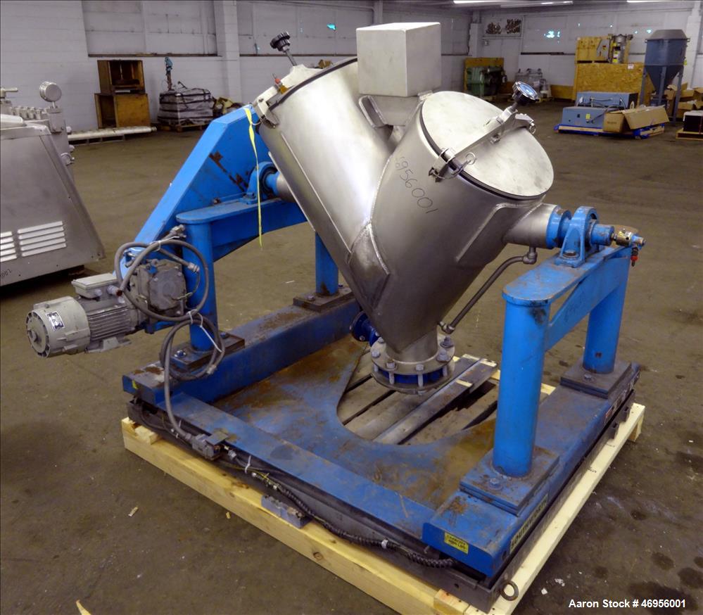 Used Patterson Kelly Twin Shell Cross Flow Blender, 5 Cubic Feet Capacity
