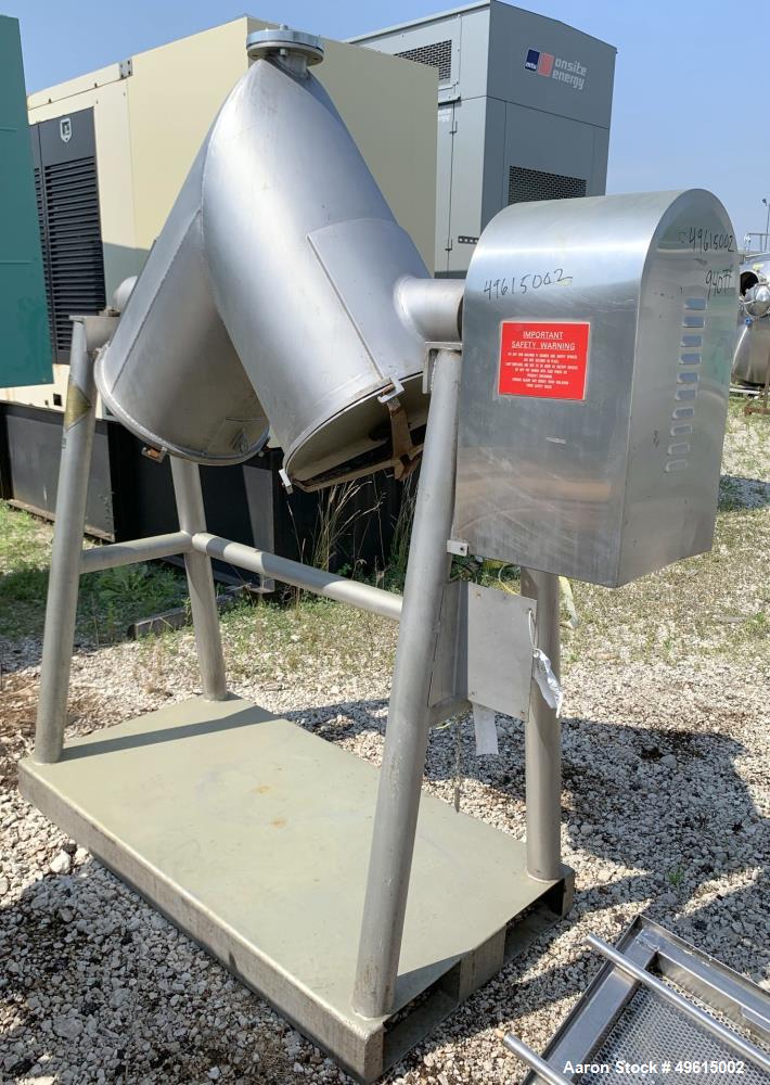 Used Patterson-Kelley Twin Shell Dry Blender, 5 Cubic Feet Capacity