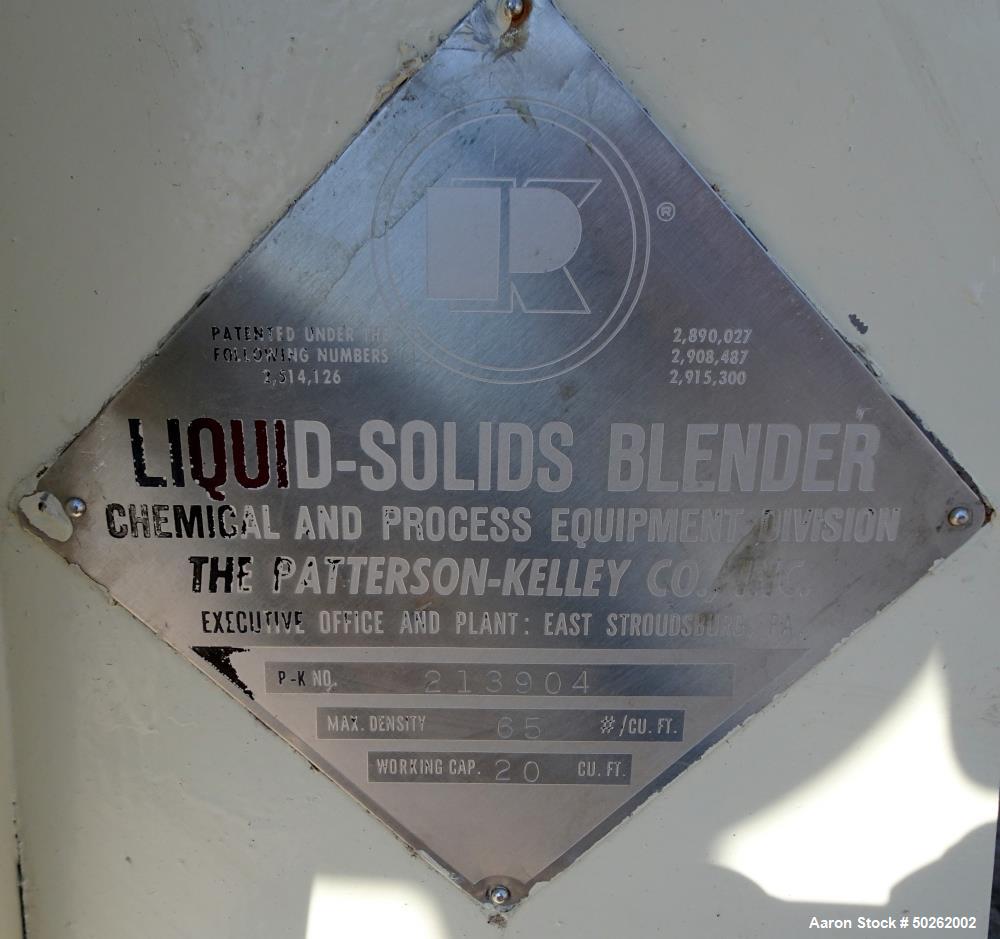Used Patterson Kelley Twin Shell Liquid-Solids Blender