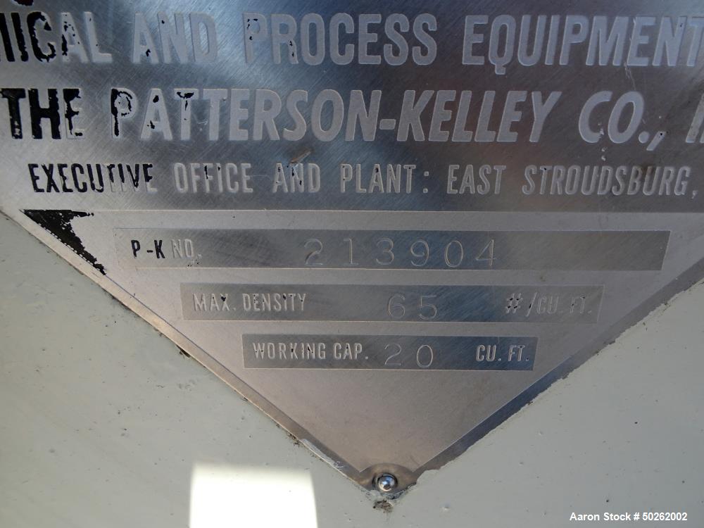 Used Patterson Kelley Twin Shell Liquid-Solids Blender