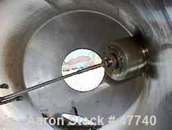 Used Patterson-Kelley Twin Shell Liquid Solids Blender, 75 Cubic Foot Capacity, 304 Stainless Steel. Maximum material density 15 pounds per cubic foot. (2) 18" Top charge ports, no covers. Shell 46" ...