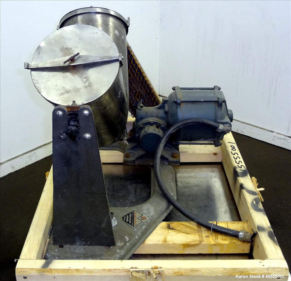 Used Stainless Steel Patterson-Kelley Twin Shell Blender, Approximate 8 Quarts