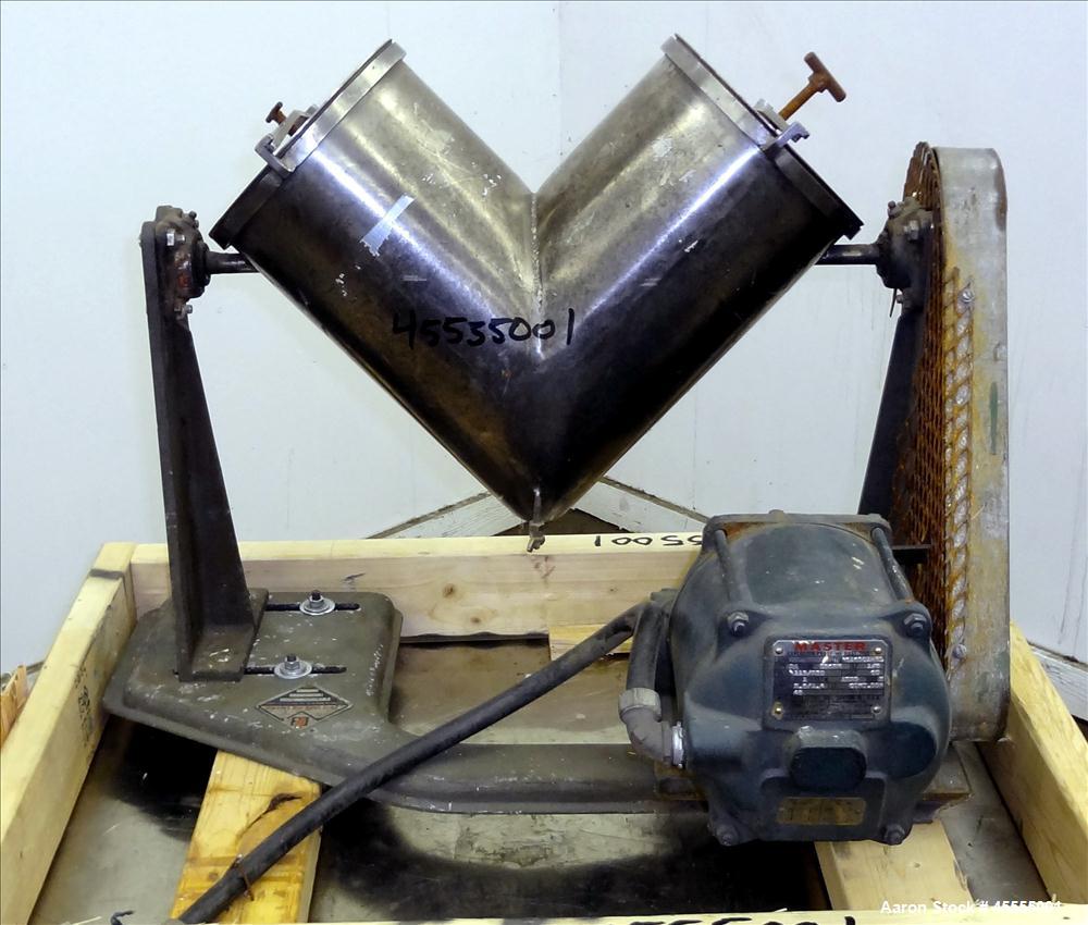 Used Stainless Steel Patterson-Kelley Twin Shell Blender, Approximate 8 Quarts