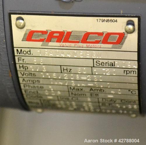 Used Patterson-Kelley Blend Master Lab Blender, Maximum density rating 200 pound a cubic foot. Unit consists of (1) Yoke shell drive system with a 1/3hp, 1/60/115/208-230 volt, 1720 rpm motor, and (7...