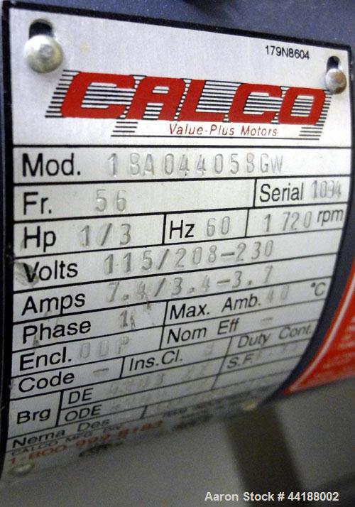 Used Patterson-Kelley 16 Quart Blend Master Lab Blender, Maximum density rating 200 pound a cubic foot. Unit consists of (1) 316 Stainless steel twin shell blender, (2) 9” diameter charge ports with ...