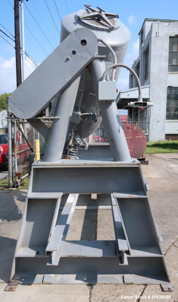 Used Patterson-Kelley 20 cu. ft. Stainless Steel Twin Shell “V” Blender | 3 HP Drive | Platform & Safety Fencing | Good Condition