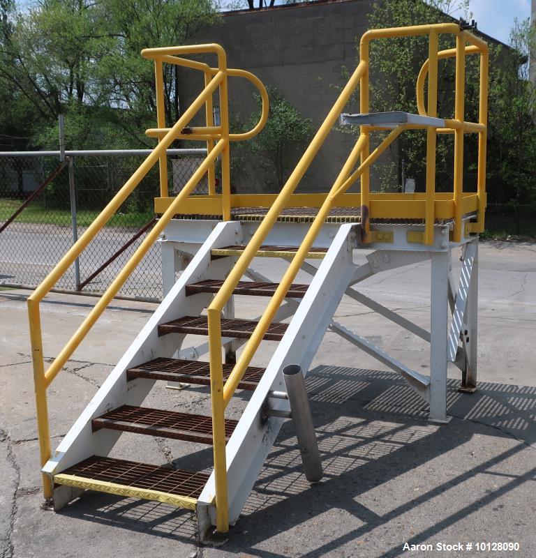 Used Patterson-Kelley 20 cu. ft. Stainless Steel Twin Shell “V” Blender | 3 HP Drive | Platform & Safety Fencing | Good Condition
