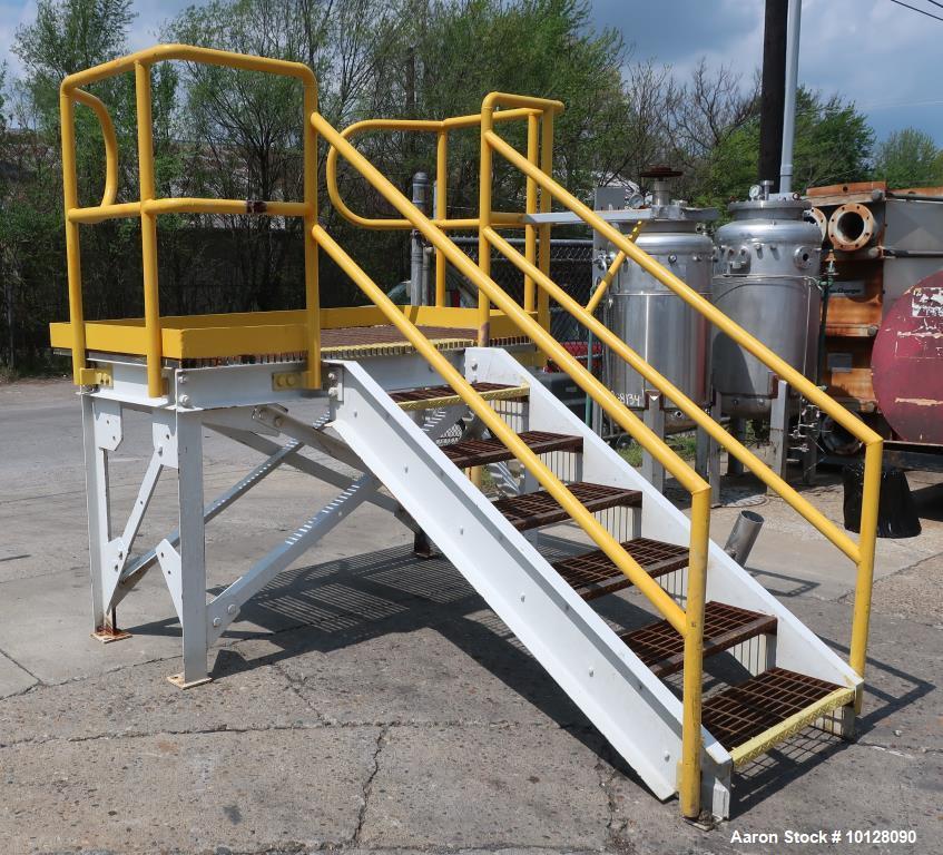 Used Patterson-Kelley 20 cu. ft. Stainless Steel Twin Shell “V” Blender | 3 HP Drive | Platform & Safety Fencing | Good Condition