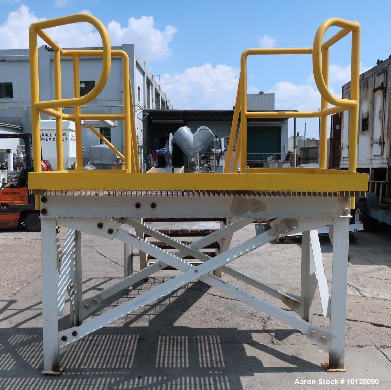 Used Patterson-Kelley 20 cu. ft. Stainless Steel Twin Shell “V” Blender | 3 HP Drive | Platform & Safety Fencing | Good Condition