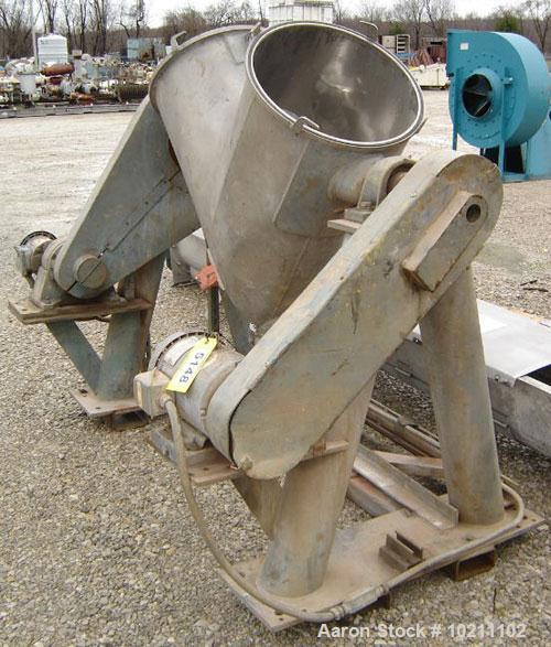 Used-5 Cubic Foot Patterson Kelley V-Cone Blender, complete with intensifier bar. Max density is 65 lbs per cubic foot and w...