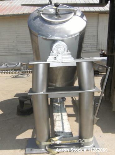 Used- Patterson Kelley 30 Cubic Foot Twin Shell "V-Type" Mixer. Mixer is constructed of all stainless steel, including frame...