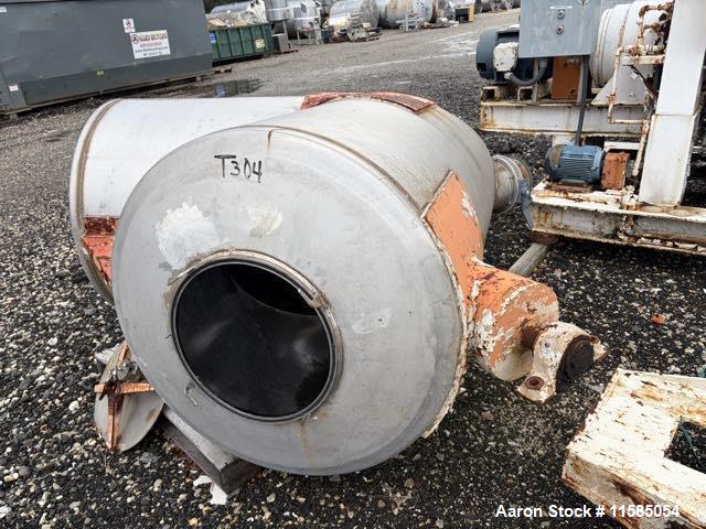 Used Patterson-Kelley Twin Shell Blender – 50 Cu Ft Working Capacity, Stainless, 5 HP, Bottom Outlet