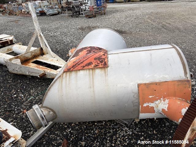 Used Patterson-Kelley Twin Shell Blender – 50 Cu Ft Working Capacity, Stainless, 5 HP, Bottom Outlet