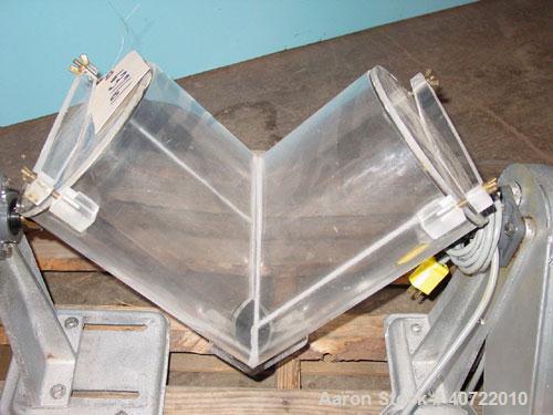 Used Patterson Kelly Twin ShellBlender, 8 quart capacity, plexiglass shell. Boston Gear Works drive, 115V, 53.9 rpm.