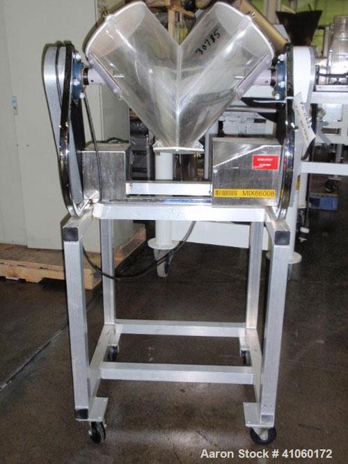 Used Patterson Kelley Twin Shell Blender, 16 quart, plastic shell, rated 200#/ cubic foot max material density. Serial #LB10769.