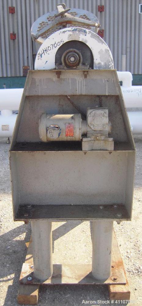 Used Patterson Kelley Twin Shell Blender, 3 Cubic Foot Capacity, 304 Stainless Steel.  Maximum material density 60 pounds a cubic foot. (2) 16" diameter charge ports with quick release covers. Shell ...